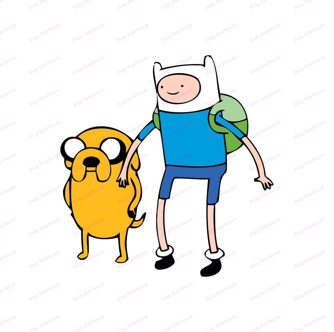 Jake With Finn Adventure Time SVG 2 svg dxf Cricut | Etsy