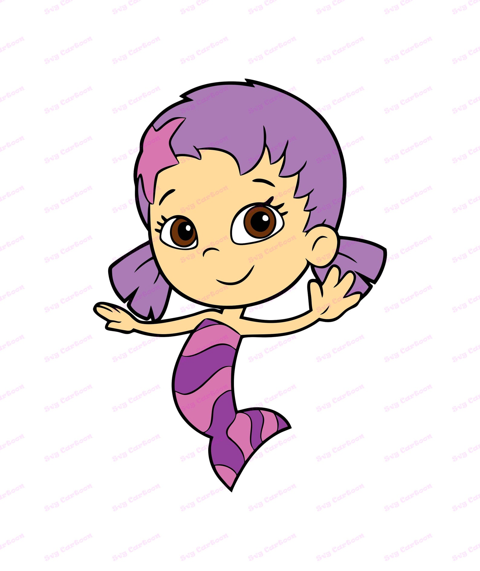 Oona Bubble Guppies SVG svg dxf Cricut Silhouette Cut | Etsy