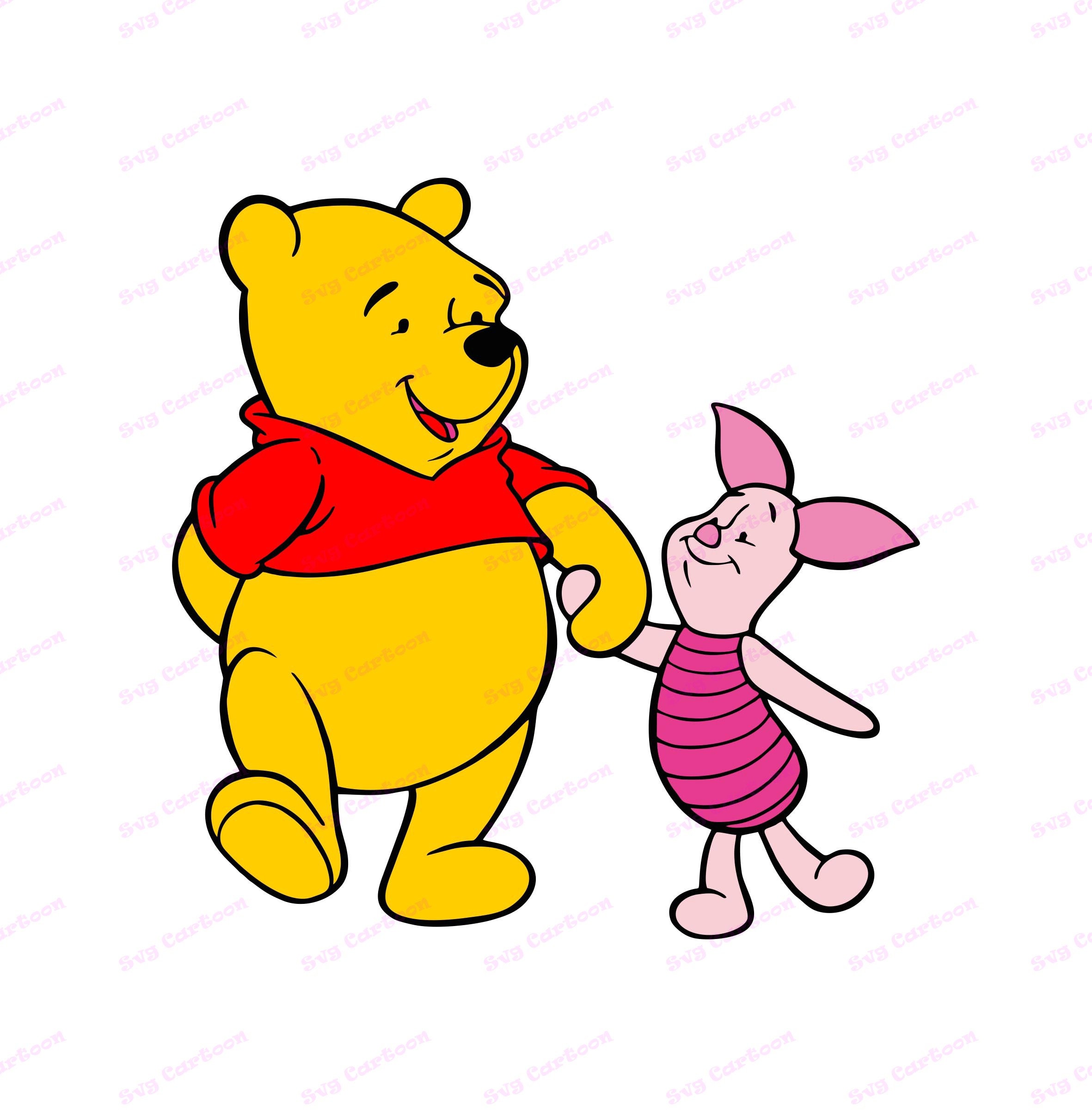 Winnie The Pooh mit Ferkel SVG 1 Svg Dxf Cricut Silhouette Etsy
