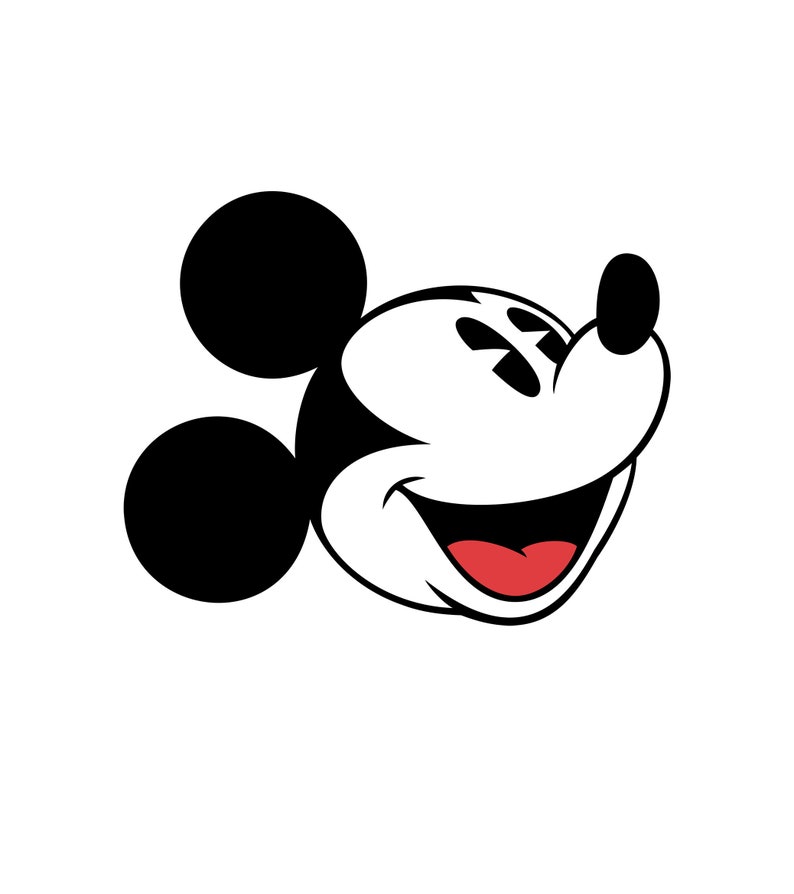 Classic Mickey Mouse Face SVG, svg, dxf, Cricut, Silhouette Cut File, Insta...