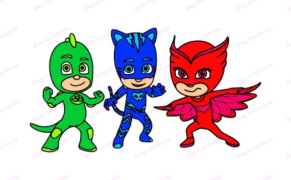 Download Pj Masks Svg 3 Svg Dxf Cricut Silhouette Cut File Instant Etsy
