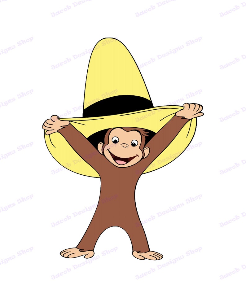 Curious George SVG 6 svg dxf Cricut Silhouette Cut File | Etsy