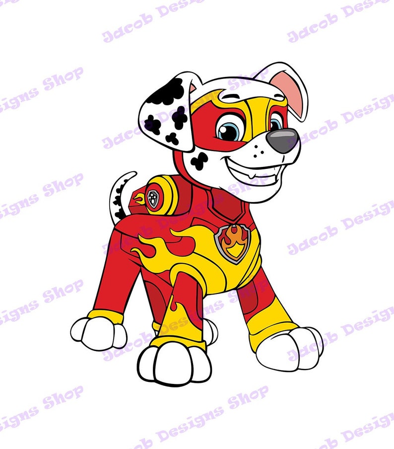 Download Marshall Paw Patrol Mighty Pups SVG svg dxf Cricut | Etsy