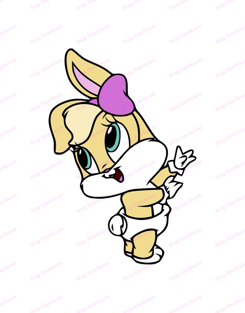 Download Baby Looney Tunes Lola Bunny SVG svg dxf Cricut Silhouette ...
