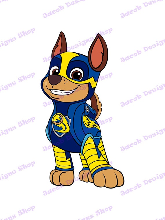 Chase Paw Patrol Mighty Pups SVG svg 