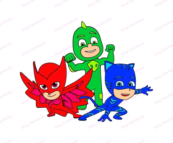 PJ Masks SVG 4 Svg Dxf Cricut Silhouette Cut File Instant | Etsy