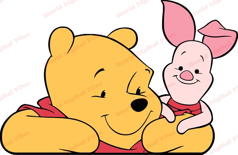Winnie the Pooh and Piglet SVG 2 Svg Dxf Cricut Silhouette Etsy