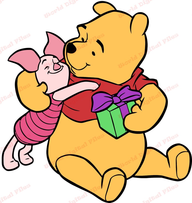 Download Winnie The Pooh And Piglet Gift SVG 1 svg dxf Cricut | Etsy