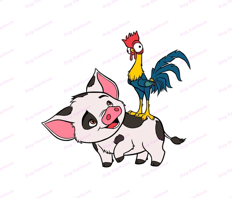 Download Hei Hei The Rooster And Pua SVG 1 svg dxf Cricut | Etsy