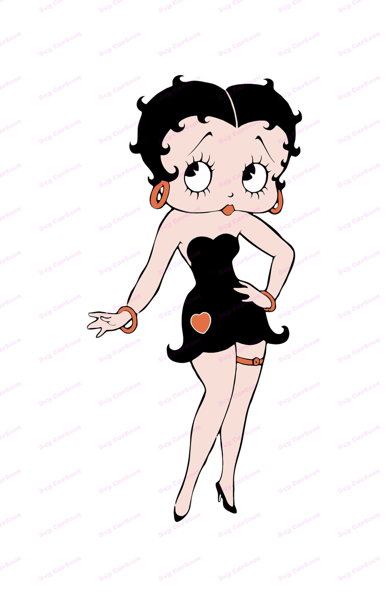 Betty Boop SVG 2 svg dxf Cricut Silhouette Cut File | Etsy