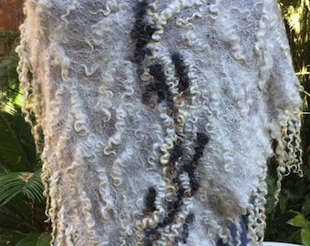 Rustic Wool Handmade Poncho/ Large Cowl