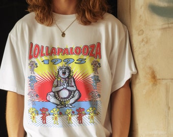 Vintage 1995 Lollapalooza Tour Shirt, Heavy Cotton Tee