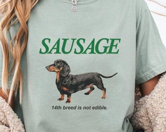 Sausage Dog T-Shirt – Funny Wiener Dachshund Graphic Tee, Retro Dog Lover Gift