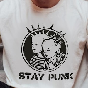 Stay Punk Graphic Tee: Vintage Style Alternative Fashion T-Shirt image 1
