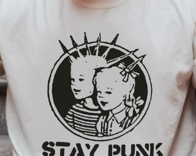 Stay Punk Graphic Tee: Vintage Style Alternative Fashion T-Shirt