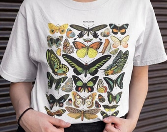 Vintage Butterfly T-shirt, Cottagecore, Moth Shirt 