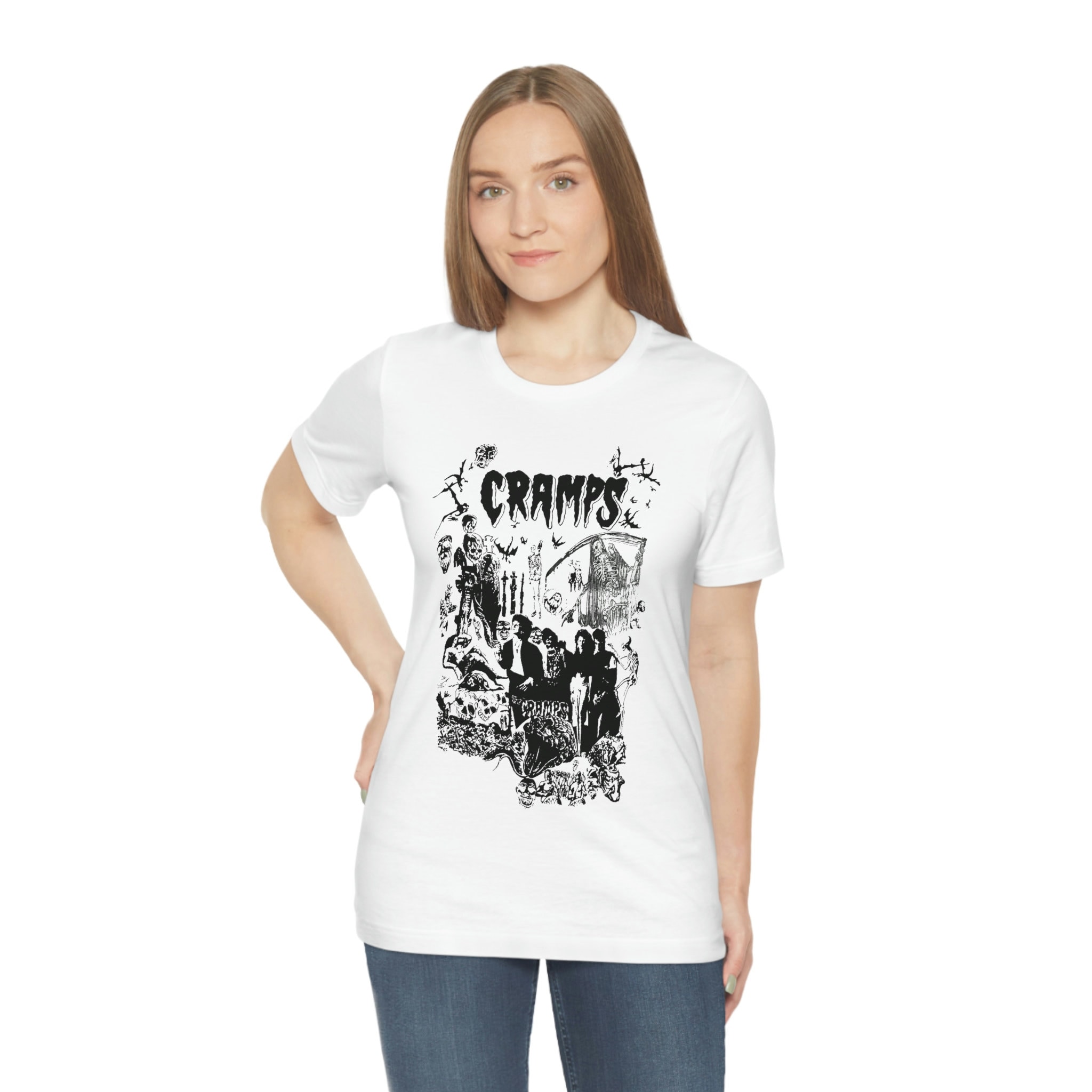 Discover Vintage 80s THE CRAMPS Punk Rock Psychobilly Tour Concert  T-shirt