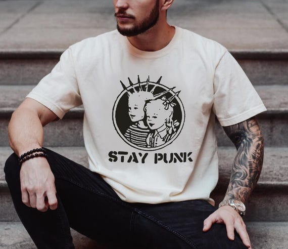 Stay Punk Graphic Tee: Vintage Style Alternative Fashion T-Shirt