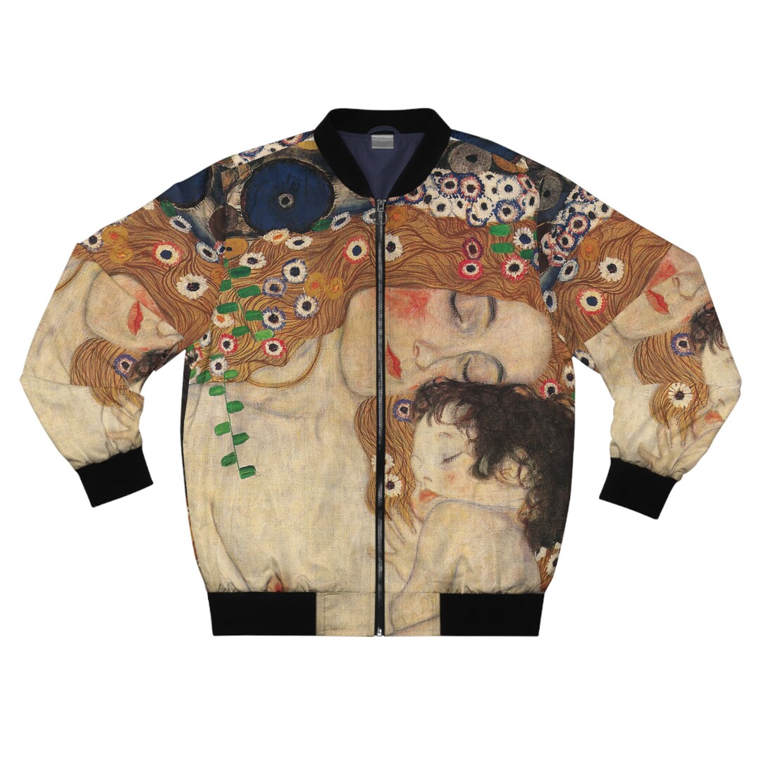 Klimt Gold Print Pattern Men's Bomber Jacket