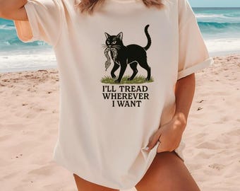 Maglietta divertente con gatto nero, regalo retrò e sarcastico per gli amanti dei gatti