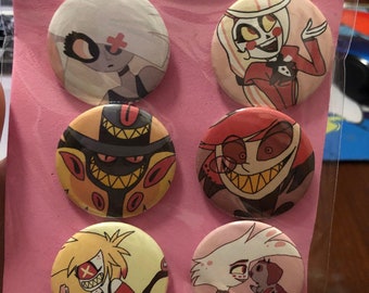 Hazbin Hotel Button Set