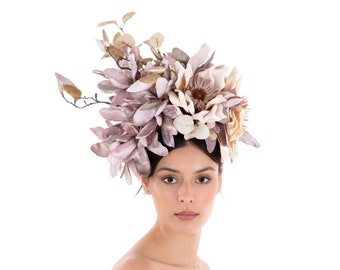 Flower Crowns, Flower Hats, Large Flower Hats, Royal Ascot, Kentucky Derby, Hats with Flowers, Fascinators, Special Occasion Hat, Wedding