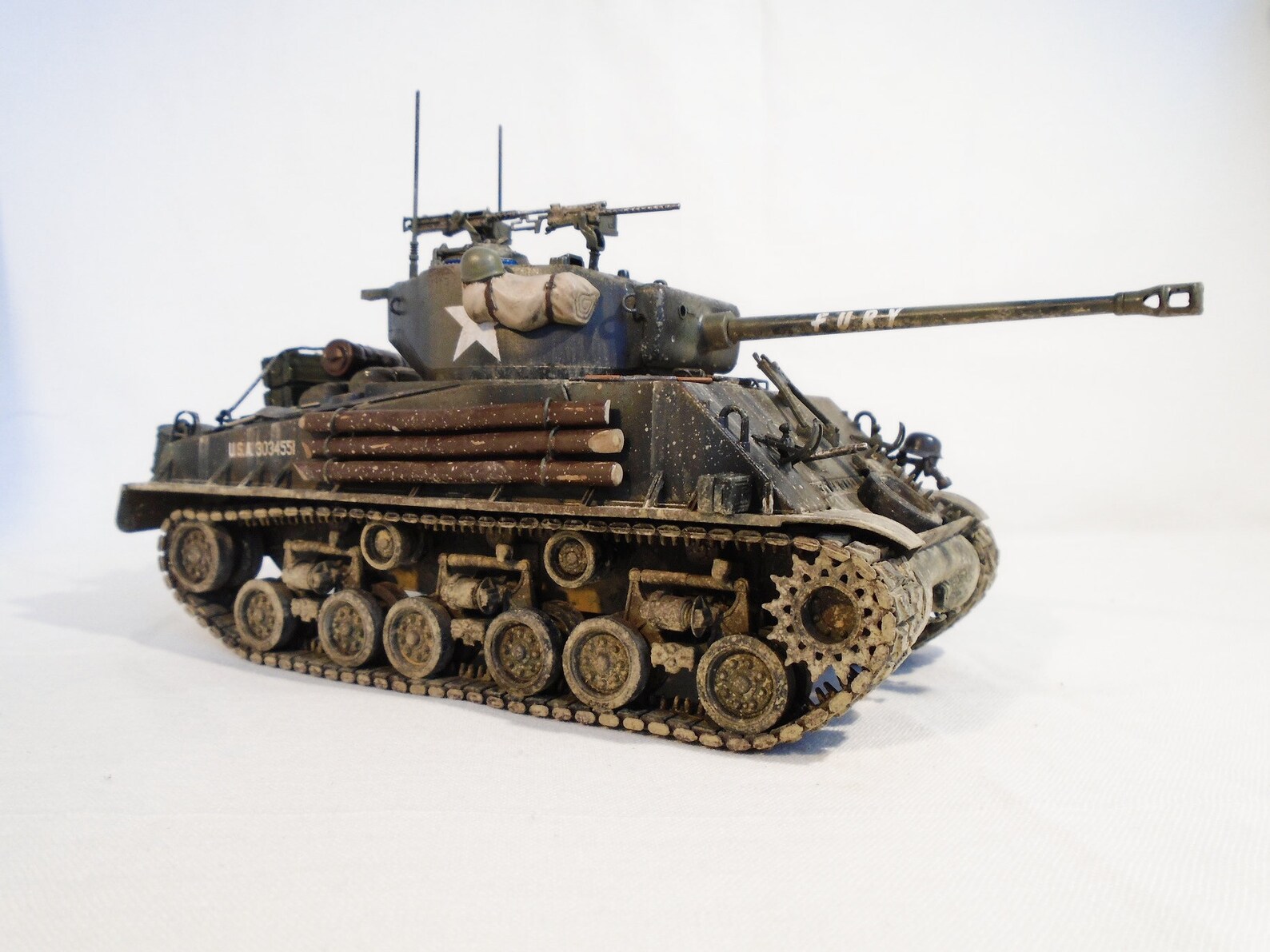 Built Sherman Fury M4A3E8 Tank Scale Model 1/35 Etsy