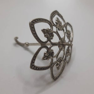 Vintage 800 Silver Parasol,dollhouse silver italian parasol, Sterling Silver Umbrella