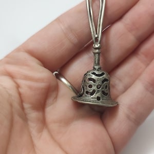 Antique Hallmarked 800 silver Bell,mini table silver bell