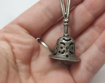 Antique Hallmarked 800 silver Bell,mini table silver bell