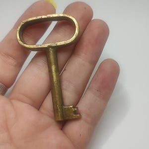 Antique Brass Key,Collectable Open Barell Brass Key,