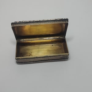 Antique Art Deco Sterling Silver Jewelry Box: Birmingham Gilded Interior