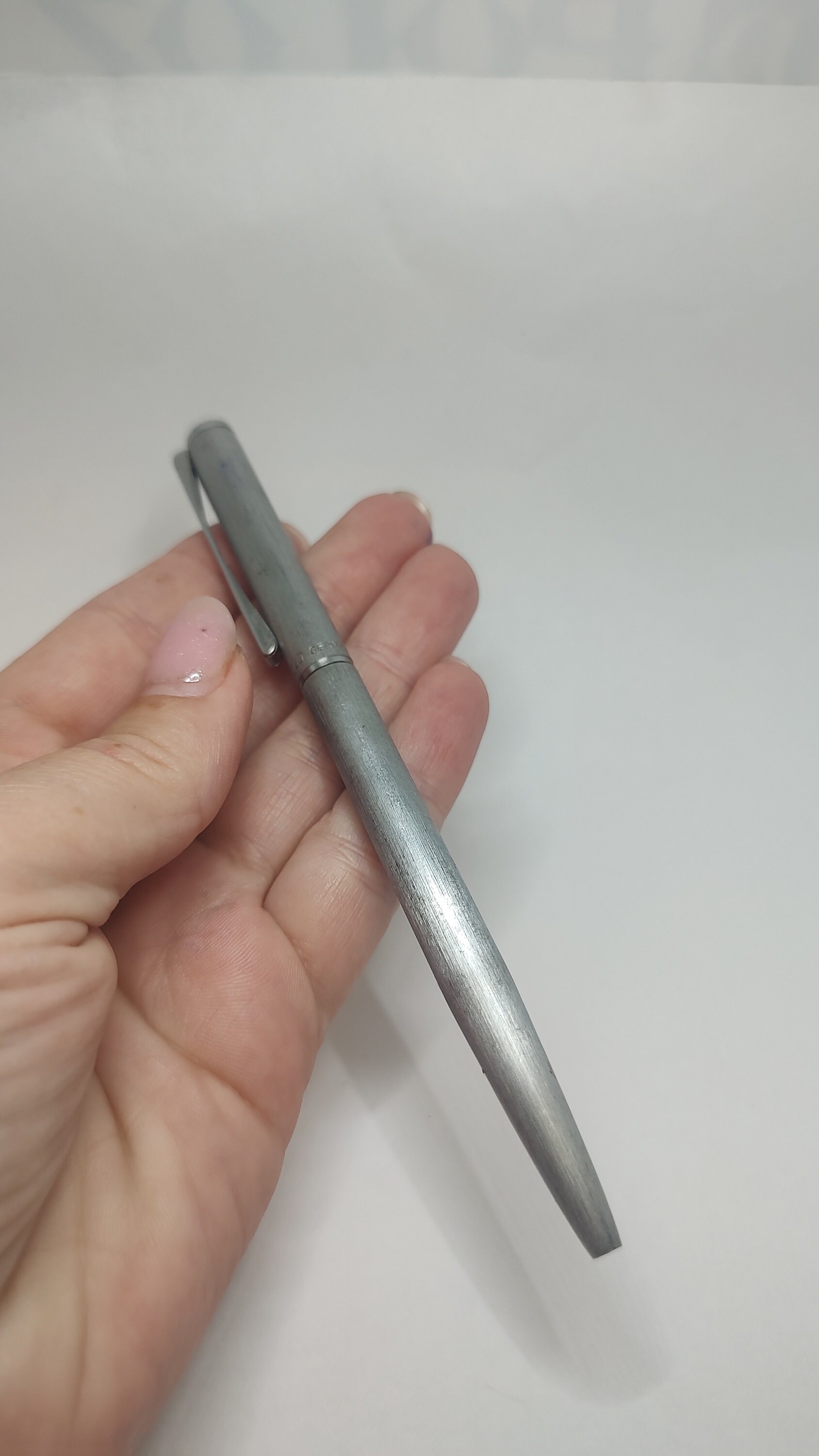 Stylo Ancien En Argent - Sans Marque, A Besoin D'encre, Occasion
