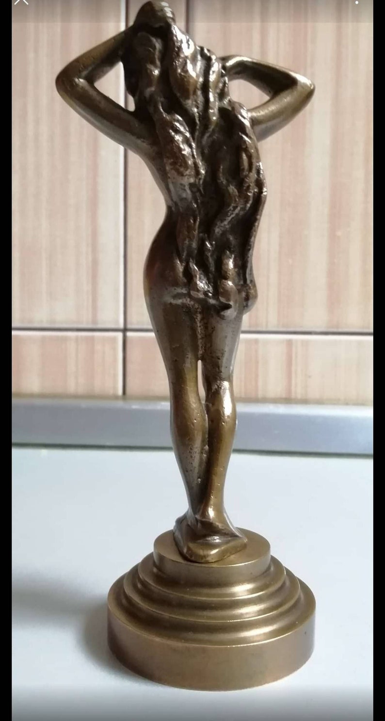 Antique Nude bronze lady sculpture