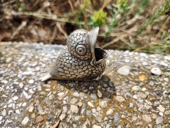 Antique 800 Silver Bird Sculpture: Vintage Toothpick Holder - Etsy