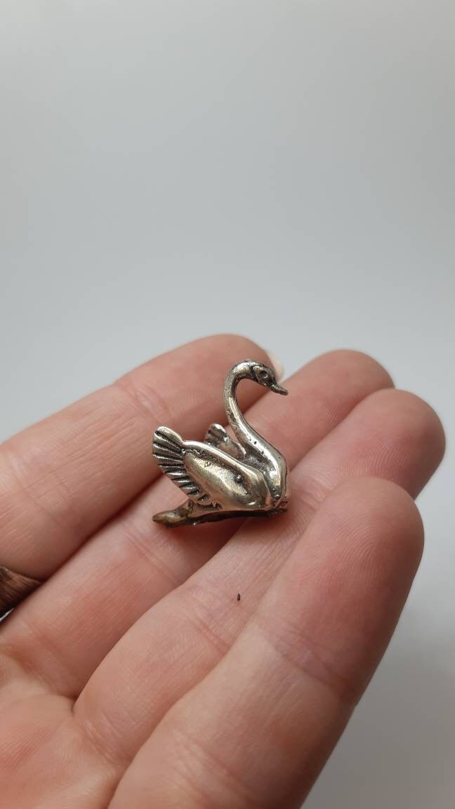 ★1997年英国 ★スワン 置物 アンティーク イギリス 925 シェフィールド ☆1997年 英国 ☆スワン 置物 アンティーク イギリス 925 バーミンガム