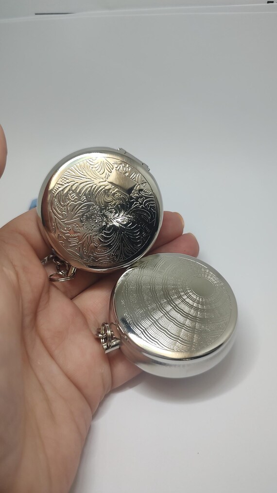 2 Vintage Pocket Ashtray Keychain • Compact Travel Ashtray Box