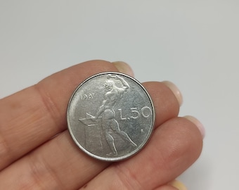 ヴィンテージ イタリア 1980 リラ。200 リラ硬貨。イタリア共和国