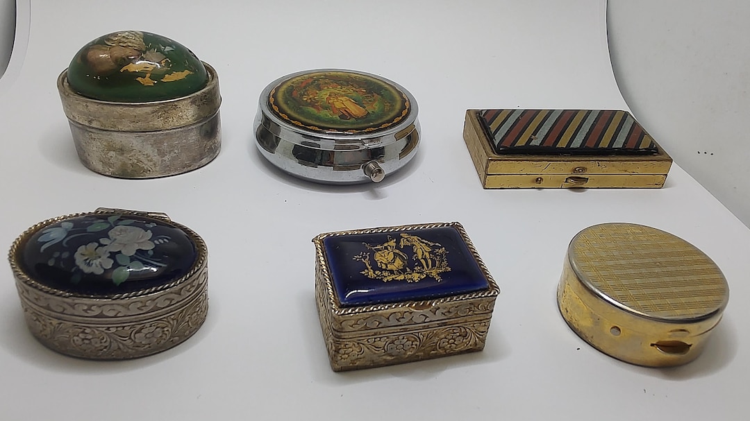 Vintage London Hallmark 1986 Pill Box アンティーク雑貨