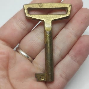 Authentic old skeleton key,antique  furniture metal key