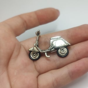 Vintage Hallmarked 800 Silver Miniature Scooter