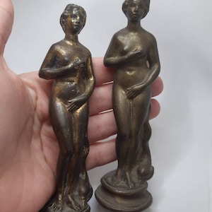 Pair Antique Bronze Aphrodite sculpture,Venus bronze statue,Venus Milano statue decor