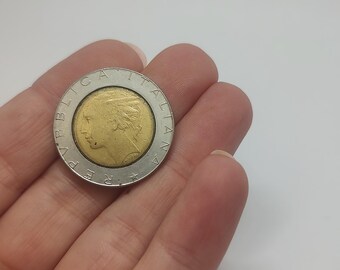 鑑定品 イタリア 1991年 1991R 500リラ 動植物 フローラ＆ファウナ