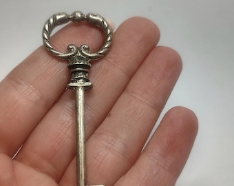 Ciondolo chiave vintage in argento 800 firmato