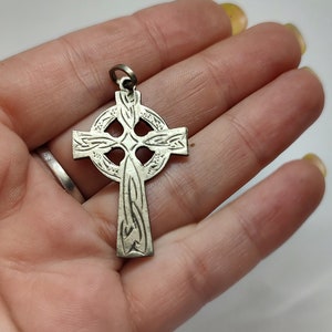 Vintage Designer S.D  Made in Ireland Celtic Cross  Pendant