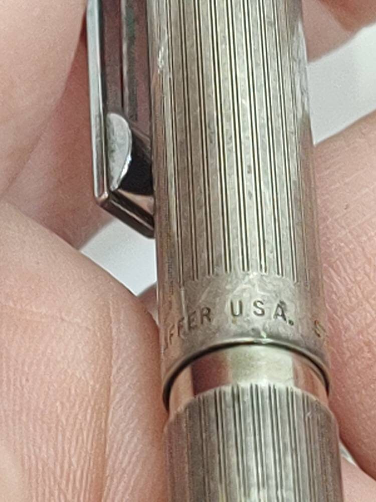 Vintage Sheaffer Usa Sterling Silver Retracting Pen - Etsy Vintage Sheaffer Usa Sterling Silver Retracting Pen - Etsy