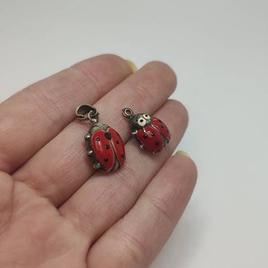 Set sterling  silver Ladybug pendant