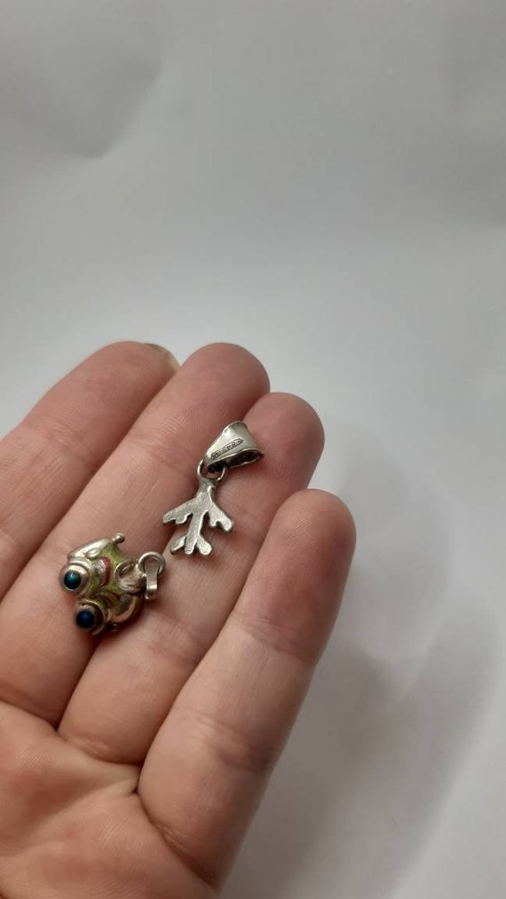 Vintage solid Silver travel charms Miniature,Car … - image 3