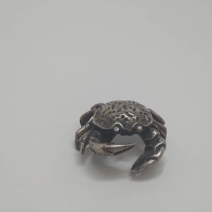 Antique Solid Silver Crab ,800 silver crab figurine