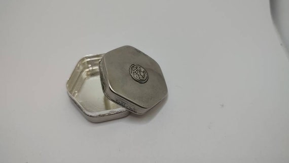 Vintage Designer 800 Silver Pill Snuff Boxhexagonal Silver -  Norway